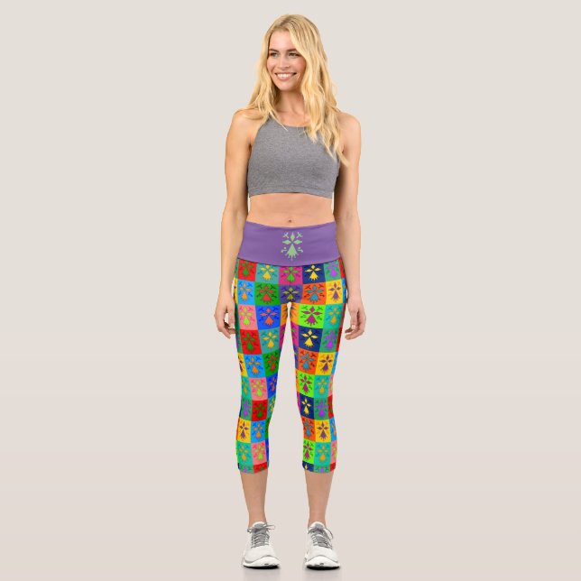 Hermine Pop Capri Leggings (Vorderseite)