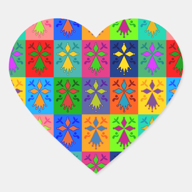 Hermine Pop Herz-Aufkleber (Vorderseite)