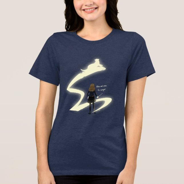 Hermione Granger Patronus Gemälde Tri-Blend Shirt (Vorderseite)