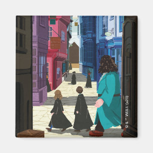Hermione, HARRY POTTER™ & Hagrid in Diagon Alley Magnet