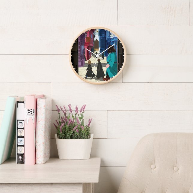 Hermione, HARRY POTTER™ & Hagrid in Diagon Alley Uhr (Lesesaal)