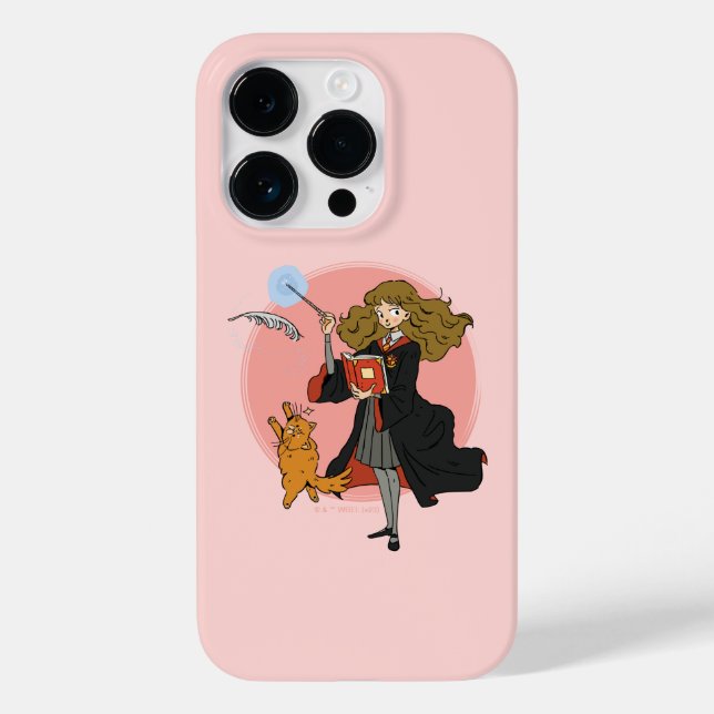 Hermione und Crookshanks Wingardium Leviosa Case-Mate iPhone Hülle (Rückseite)