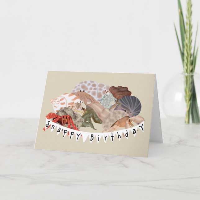 Hermit Crab Birthday Card Karte (Vorderseite)