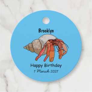 Hermit Crab Cartoon Illustration Geschenkanhänger