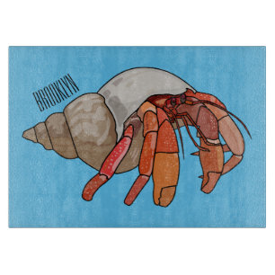 Hermit Crab Cartoon Illustration Schneidebrett