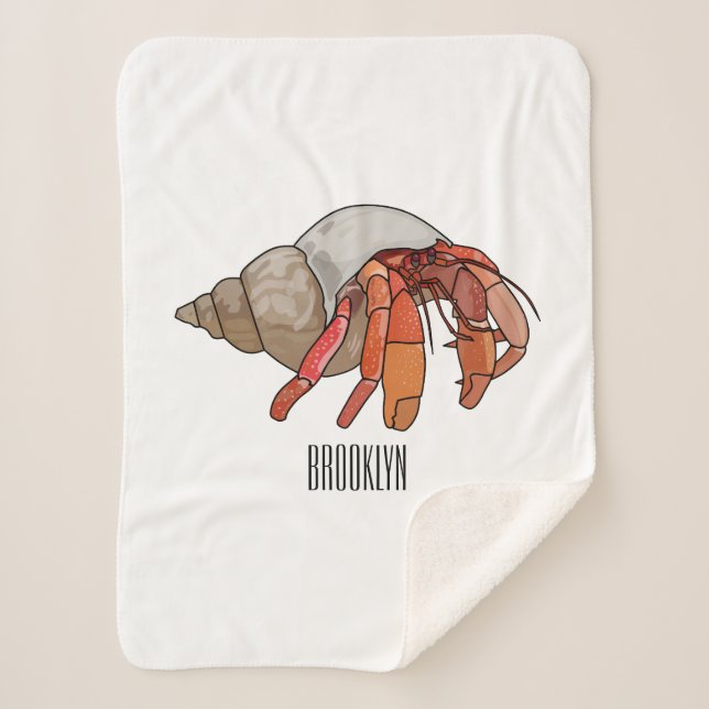 Hermit Crab Cartoon Illustration Sherpadecke (Vorderseite)