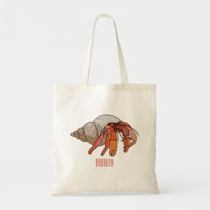 Hermit Crab Cartoon Illustration Tragetasche