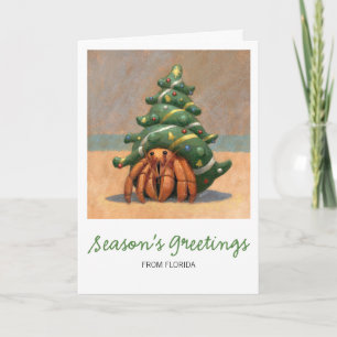 Hermit Crab Christmas Card Feiertagskarte