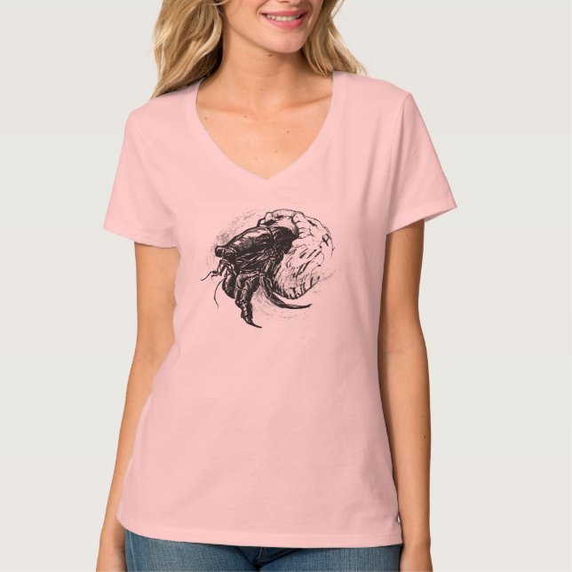 Hermit Crab in Black T-Shirt (Vorderseite)