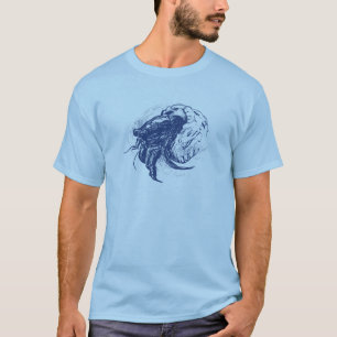 Hermit Crab in Dark Blue T-Shirt