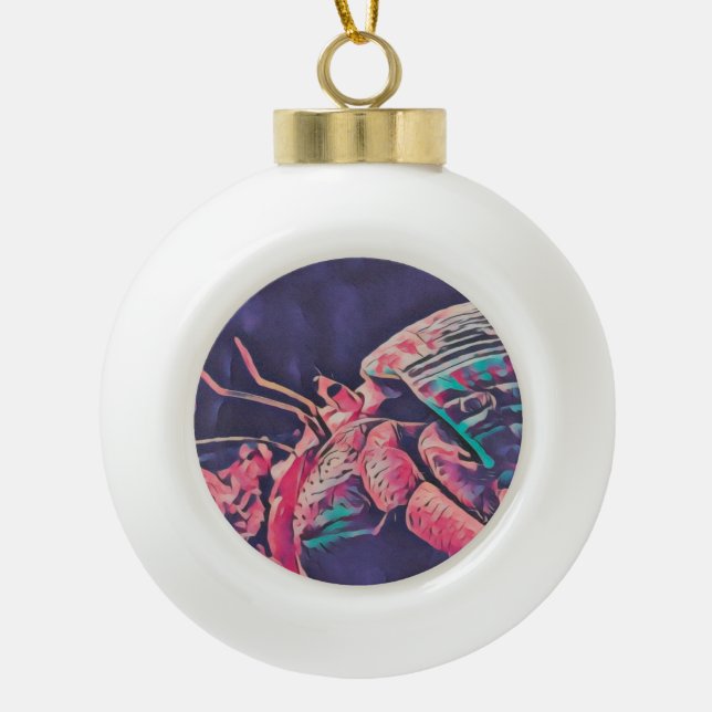 Hermit Crab Necklace Keramik Kugel-Ornament (Vorderseite)