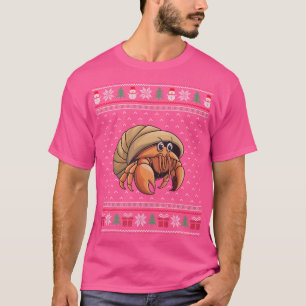 Hermit Crab Tragen Weihnachtsmannmütze Ugly Xmas H T-Shirt