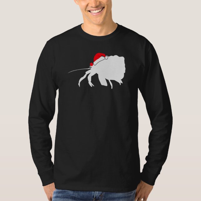 Hermit Crab Weihnachtsmannmütze Weihnachten T-Shirt (Vorderseite)