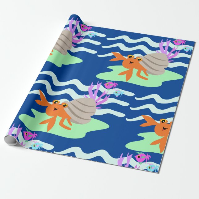 Hermit Crab Wrapping Paper Geschenkpapier (Ungerollt)
