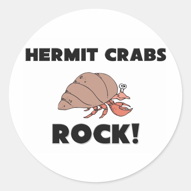 Hermit Crabs Rock Runder Aufkleber (Vorderseite)