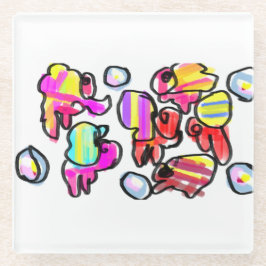 Hermit crabs summer glasuntersetzer