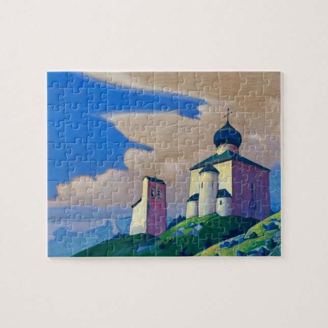 Hermitage des Heiligen Sergius von Nicholas Roeric Puzzle (Horizontal)