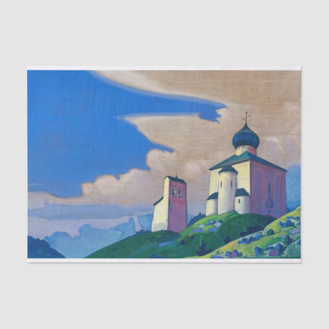 Hermitage des Heiligen Sergius von Nicholas Roeric Seidenpapier (Vorderseite)