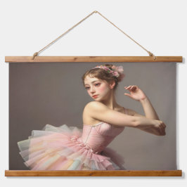 Hermosa bailarina con dulces colores Tapiz Wandteppich Mit Holzrahmen