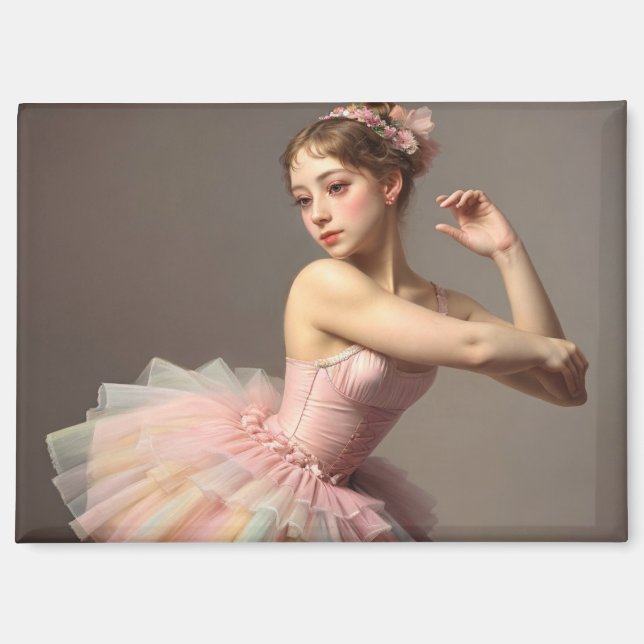 Hermosa bailarina romántica con dulces colores magnet (Vorderseite)
