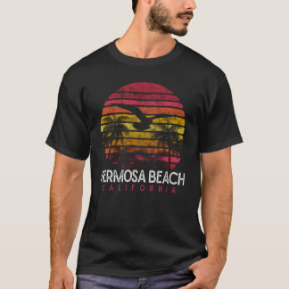 Hermosa Beach California CA Vintag 70er 90s Retro T-Shirt
