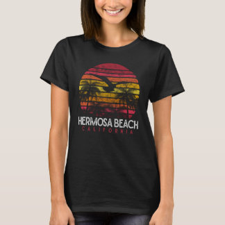 Hermosa Beach California CA Vintag 70er 90s Retro T-Shirt