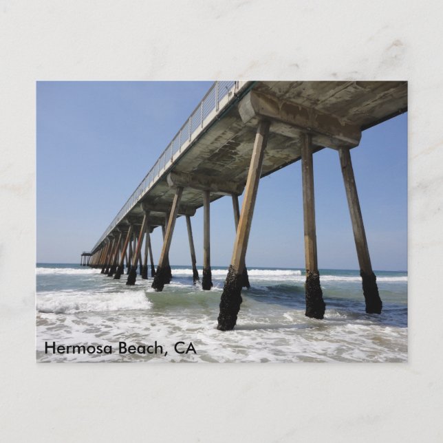 Hermosa Beach Pier Postkarte (Vorderseite)