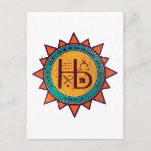 Hermosa Beach Siegel Postkarte