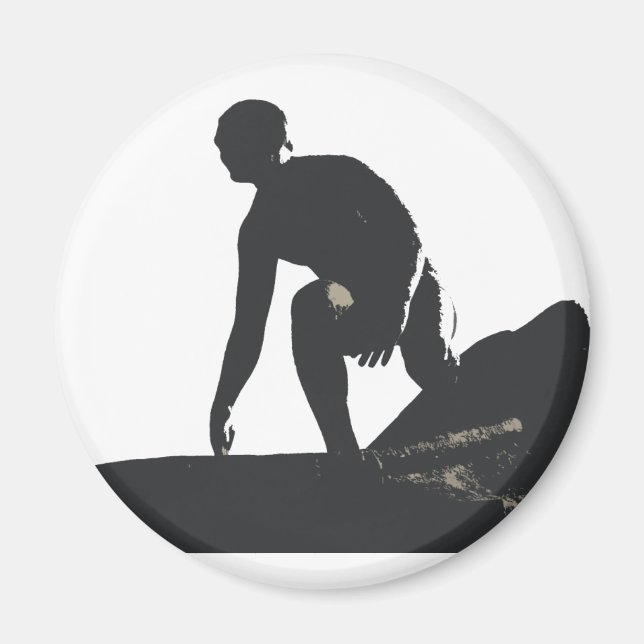 Hermosa Beach Surfer Magnet (Vorne)