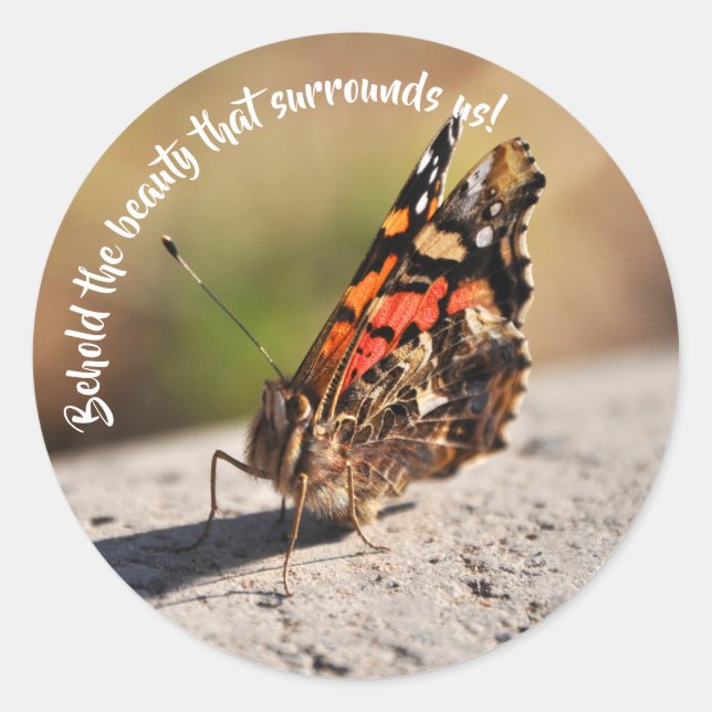 Hermosa Mariposa Runder Aufkleber (Vorderseite)