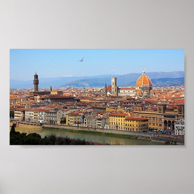 Hermosa panorámica de Florencia Poster (Vorne)