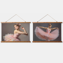 Hermosas bailarinas con dulces colores Tapiz Wandteppich Mit Holzrahmen