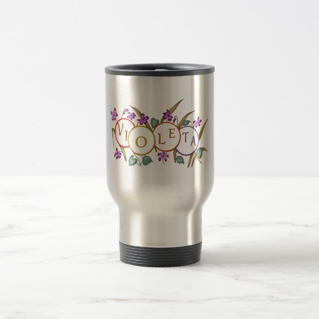 Hermosos Vasos y tazas legen EL nombre de Violeta Reisebecher (Mittel)