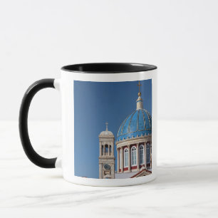 Hermoupolis, Syros-Insel, Griechenland. Blaue Kupp Tasse