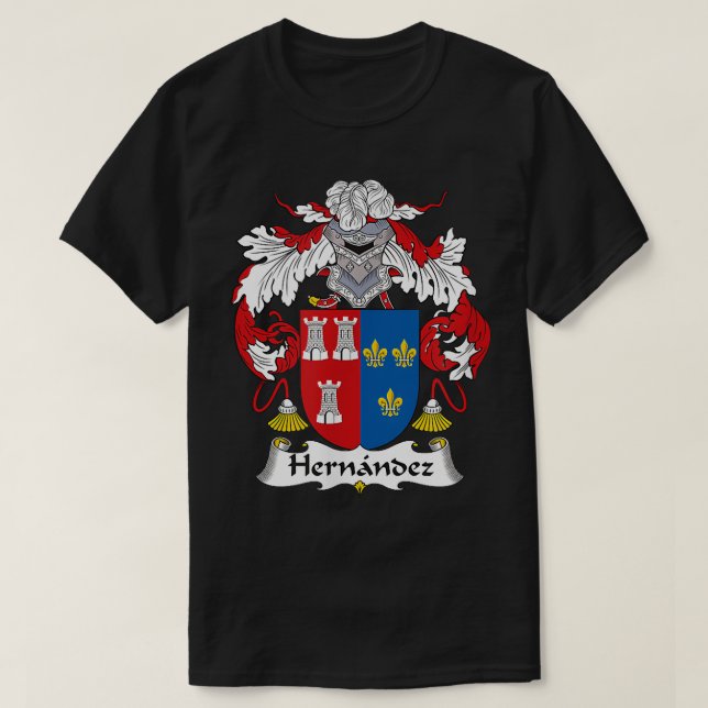 Hernandez Coat of Arms Familienwappen T-Shirt (Design vorne)