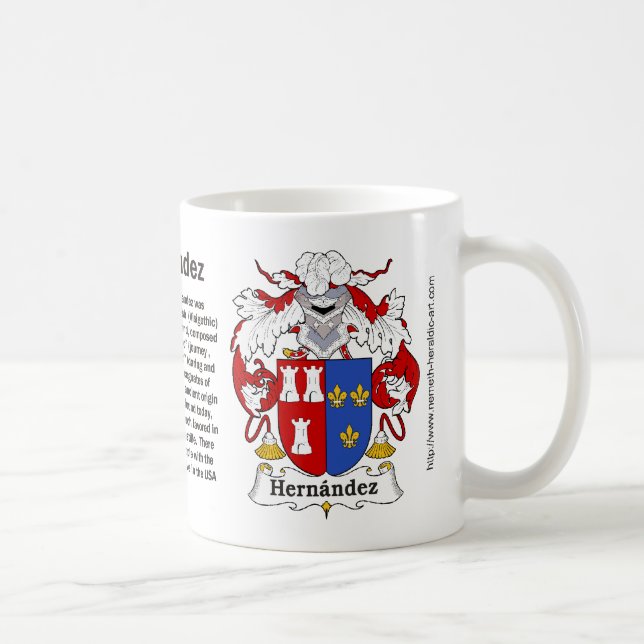 Hernandez-Familienwappen auf einer Tasse (Rechts)