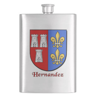 Hernandez Heraldic Shield Flachmann