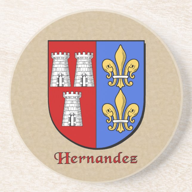 Hernandez Heraldic Shield Untersetzer (Vorne)