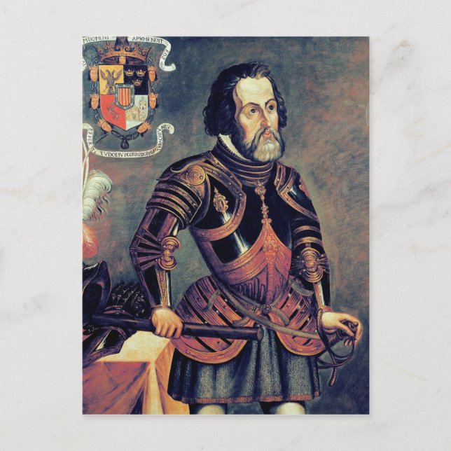 Hernando Cortes Postkarte (Vorderseite)