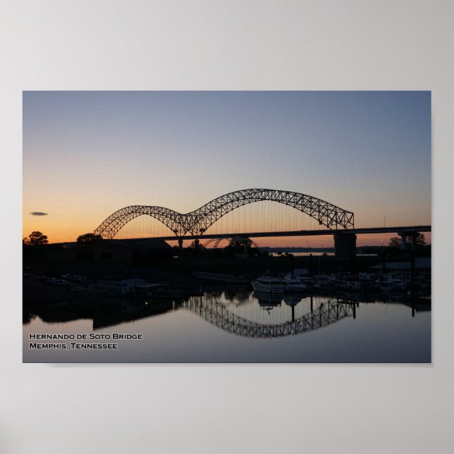 Hernando De soto Bridge, Memphis Poster (Vorne)