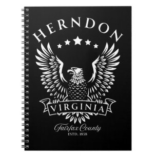 Herndon Fairfax Landkreis Virginia Vintag Eagle Notizblock