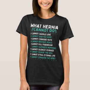 Hernia Awareness Fighter Hernia Warrior Ribbon T-Shirt