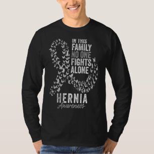 Hernia Awareness Month Butterfells White Ribbon T-Shirt