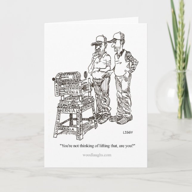 Hernia Cartoon Card Karte (Vorderseite)