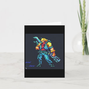 Hero (90er Jahre Retro Video Game Pixel Style Art) Karte