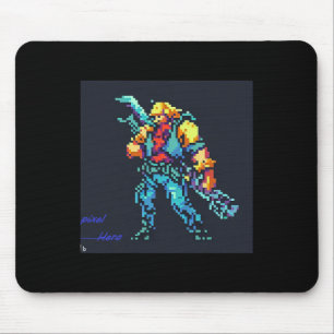 Hero (90er Jahre Retro Video Game Pixel Style Art) Mousepad
