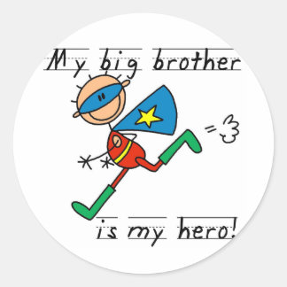 Hero Big Brother Tshirts und Geschenke Runder Aufkleber