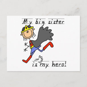 Hero Big Sister Tshirts und Geschenke Postkarte