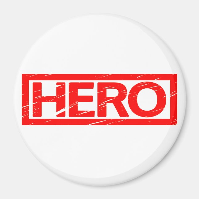 Hero Briefmarke Magnet (Vorne)