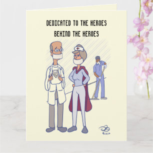 Hero Faltes Grußkarte Karte